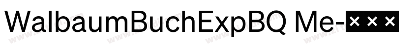 WalbaumBuchExpBQ Me字体转换 WalbaumBuchExpBQ Me字体转换